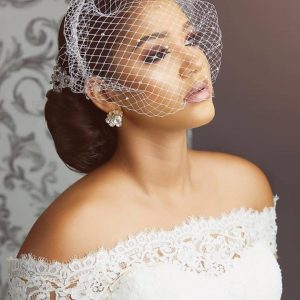 White swaroski bridal hairband