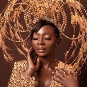 The zuri ostritch halo crown